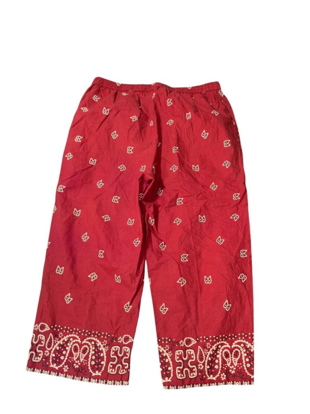 Country Store Large Cropped Sleep Pants Red - Picture 4 of 4